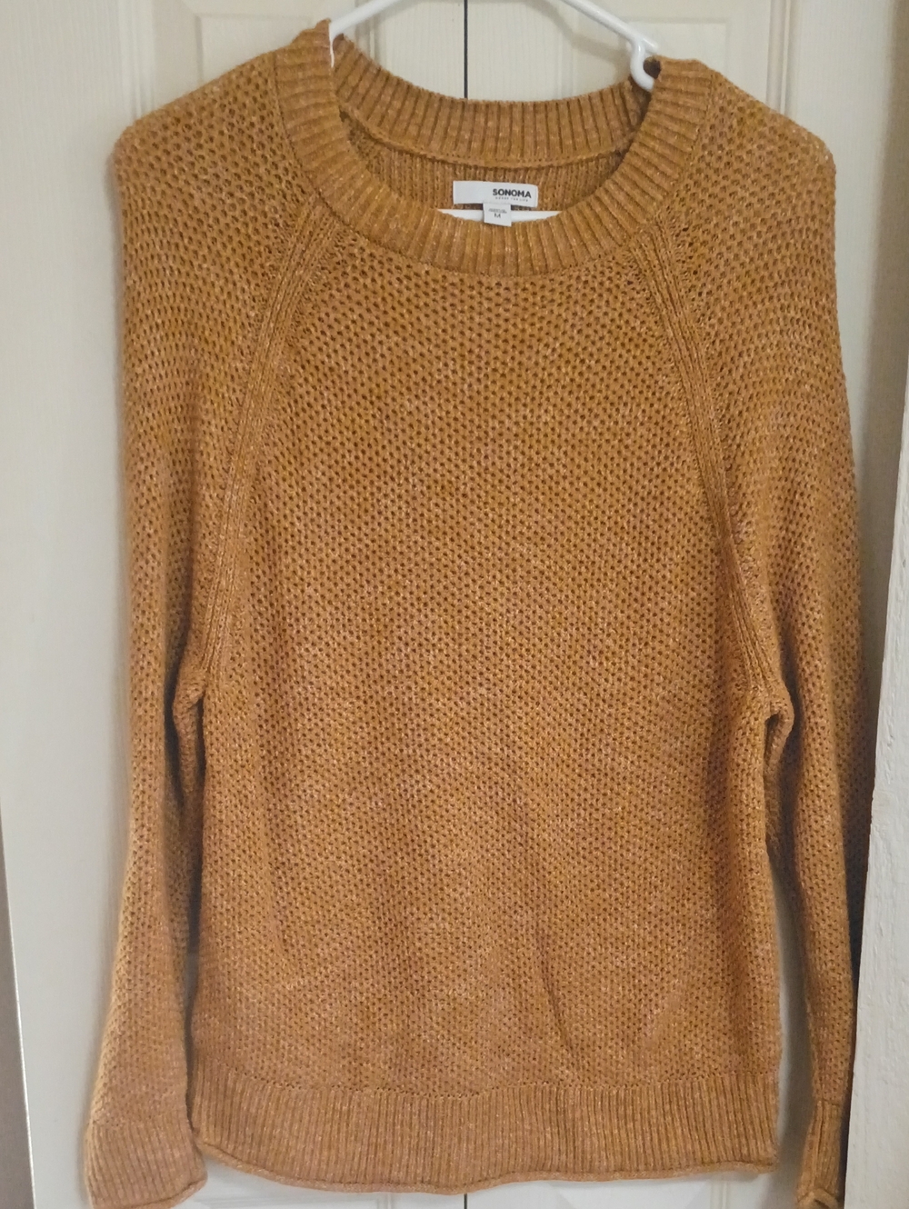 SONOMA Women's Mustard Crewneck Sweater